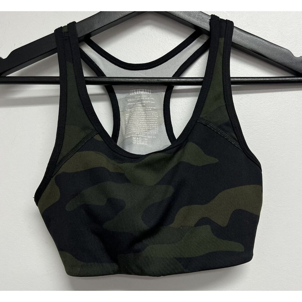 Victorias Secret PINK Womens Ultimate Unlined Sports Bra Size XS Camo Camouflage